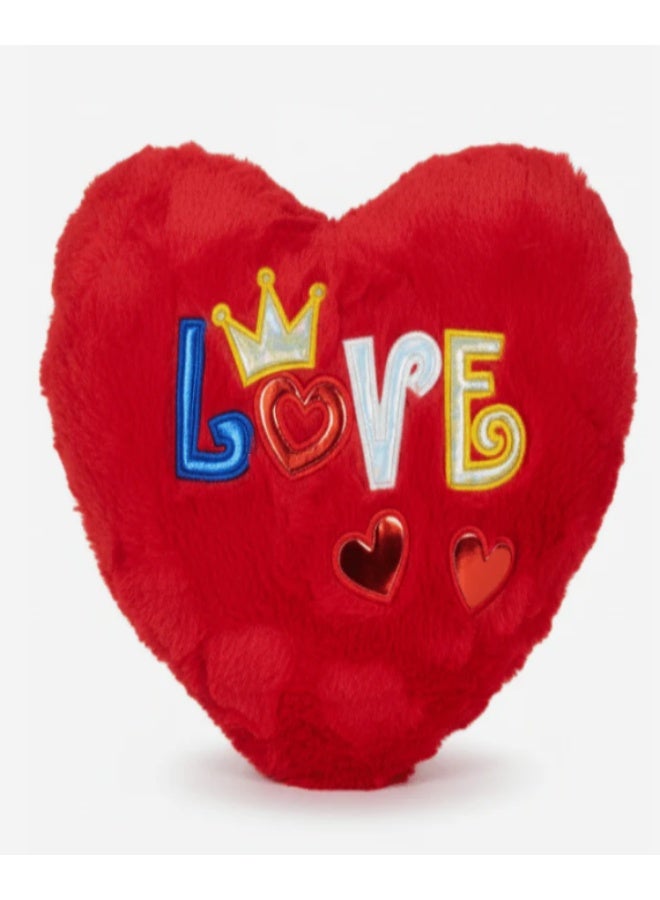 AKDC Red Heart Cushion (30 cm) with Love Message - Image 1